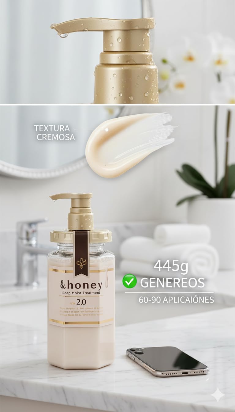 Honey Bee EMSトリートメント honey Deep Moist Treatment 2.0 445g Japonês | Condicionador